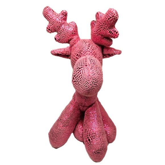 Dan Dee Sparkly Pink Reindeer Plush Moose Christmas Balloon Animal Stuffed 15" - Picture 6 of 6
